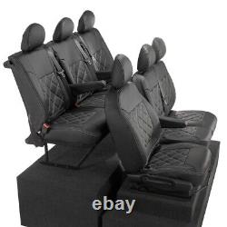 Renault Trafic Crew Cab Front & Rear Seat Covers Leatherette 2024 On 1027 1028