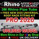 Rhino 3m Van Roof Rack Bars Universal Conduit Trunking Carrier Copper Pipe Tube