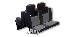 Rock and roll bed upholstered 3/4 T4 T5 bongo transit vivaro camper vito, belts