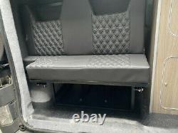 Rock n roll bed VW T4 T5 T6 3/4 Transit Vivaro Trafic with Seatbelts gas assist