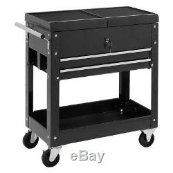 Rolling Mechanics Tool Cart Trolley Utility Storage Cabinet Sliding Top WithDrawer