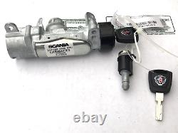 SCANIA P G R T DC NEW STEERING LOCK SET KEYS IGNITION SWITCH 2x KEY, ECU 2487298