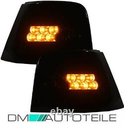 SET 2xVW Golf 4 MK4 IV FULL LED Rear Lights Deep Black Edition Tail Lights 97-03