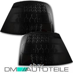 SET 2xVW Golf 4 MK4 IV FULL LED Rear Lights Deep Black Edition Tail Lights 97-03