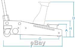 SGS 2.5 Ton Low Profile Garage Trolley Jack & Jacking Pad