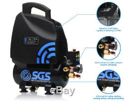 SGS 6 Litre Oil-Less Direct Drive Air Compressor 5.7CFM, 1.5HP, 6L