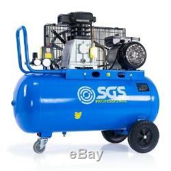 SGS 90 Litre Belt Drive Air Compressor With FREE Oil