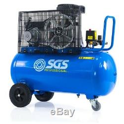 SGS 90 Litre Belt Drive Air Compressor With FREE Oil