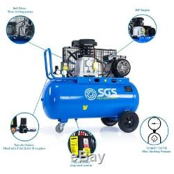 SGS 90 Litre Belt Drive Air Compressor With FREE Oil