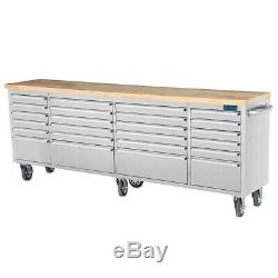 SGS 96 Stainless Steel 24 Drawer Work Bench Tool Chest Cabinet