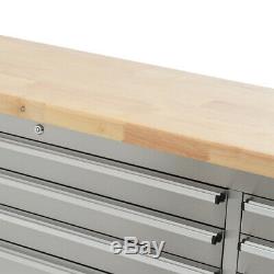 SGS 96 Stainless Steel 24 Drawer Work Bench Tool Chest Cabinet