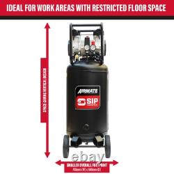 SIP DD 3hp 100ltr Low Noise Oil-Free Vertical Direct Drive Compressor