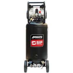 SIP DD 3hp 100ltr Low Noise Oil-Free Vertical Direct Drive Compressor