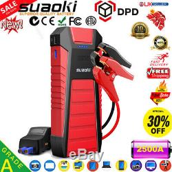 SUAOKI 2500A 25000mAh USB Car Jump Starter Battery Charger Power Booster Rescue