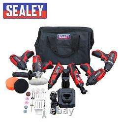 Sealey CP1200COMBO2 6 Pce 12v Cordless Power Tool Kit & 2 1.5Ah Li-ion Batteries