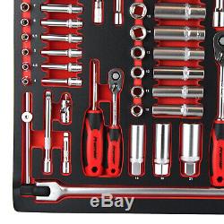 Sealey TBTP02 Tool Tray with Socket Set 91 Piece 1/4, 3/8 & 1/2 Square Drive