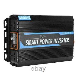 Sine Wave Car Power Inverter 4000W Peak DC 12V to 240V AC Converter UK