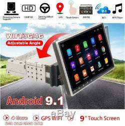 Single DIN Car Touch Screen 9'' Android 9.1 Stereo Radio BT GPS WiFi Mirror Link