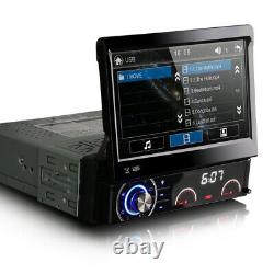 Single DIN SatNav Car Radio Flip Out Bluetooth DAB GPS CD Stereo Head Unit 7