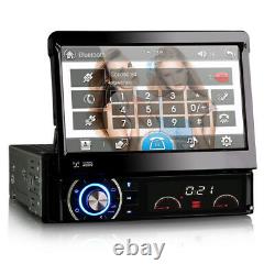 Single DIN SatNav Car Radio Flip Out Bluetooth DAB GPS CD Stereo Head Unit 7