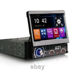 Single DIN SatNav Car Radio Flip Out Bluetooth DAB GPS CD Stereo Head Unit 7