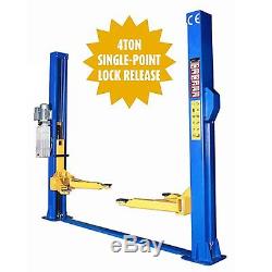 Single Point Lock Release 4 Ton! New Car Ramp 2 Post Lift -hoist Two Post