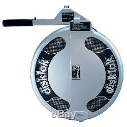 Small Silver Disklok Car Steering Wheel Security Auto Lock Anti Theft Clamp