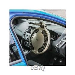 Small Silver Disklok Car Steering Wheel Security Auto Lock Anti Theft Clamp Rhd