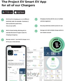 Smart Electric Car Charger EV PHEV Charge Point 7kw / 32amp Output Fast type 2