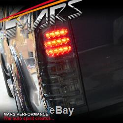 Smoked Black LED Tail Lights for TOYOTA HILUX VIGO UTE TRD SR5 2004-2015 Pick up
