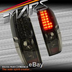 Smoked Black LED Tail lights for Nissan Navara & Frontier D40 05-14 ST-X RX UTE