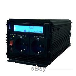 Spannungswandler 12V auf 230V 2000With4000W Wechselrichter (Inverter) LCD-Anzeige
