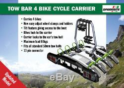 Sparkrite 4 Bike Tilting Tow Bar Carrier