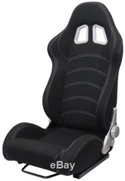 Sportsitz Schalensitz Tenzo-R Stoff schwarz mit Laufschienen