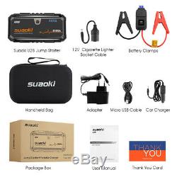 Suaoki U28 2000A Car Jump starter 18000mAh Battery Charger Booster Powerbank LED