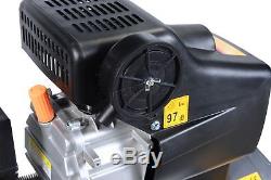 SwitZer Air Compressor 50L Litre LTR 2.5HP 8 BAR 230V 9.6CFM + Wheel AC001 Grey