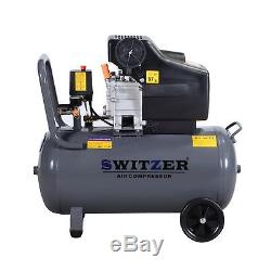 SwitZer Air Compressor 50L Litre LTR 2.5HP 8 BAR 9.6CFM + Wheel 5PCS Kits AC004
