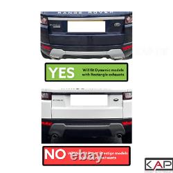 Tailpipes Fit Range Rover Evoque Dynamic Chrome Silver Exhaust Tips 2016-19