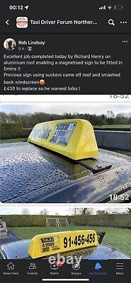Taxi Sign Glass or Aluminium Roof Mount Bracket BMW MERC Satin Black