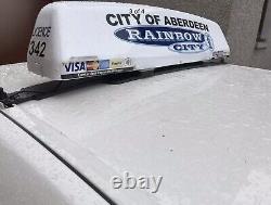Taxi Sign Glass or Aluminium Roof Mount Bracket BMW MERC Satin Black