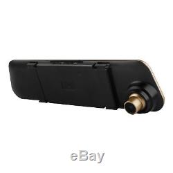UK 1080P 4.3 Mirror Dash Cam Dual Lens Car DVR Rearview Vehicle Camera Recorder