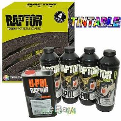 UPOL TINTABLE RAPTOR Liner Paint Ultra Tough Urethane Coating + Spray Gun RLT/S4