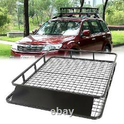 Universal Roof Basket Steel Cargo Luggage Tray Folding Carrier Rack 1.21.0m