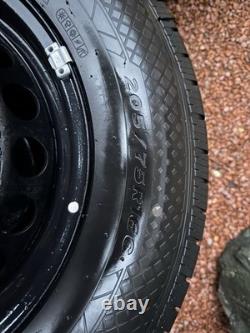 VW Crafter 2025 Genuine black Steel Wheels, tyres and hub caps x 4