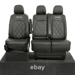 VW Crafter Front Seat Covers Leatherette with Embroidery (2017 Onwards) 958