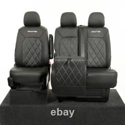 VW Crafter Front Seat Covers Leatherette with Embroidery (2017 Onwards) 958