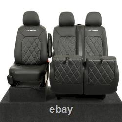 VW Crafter Front Seat Covers Leatherette with Embroidery (2017 Onwards) 958