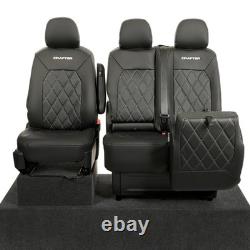 VW Crafter Front Seat Covers Leatherette with Embroidery (2017 Onwards) 958