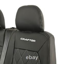 VW Crafter Front Seat Covers Leatherette with Embroidery (2017 Onwards) 958