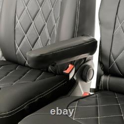 VW Crafter Front Seat Covers Leatherette with Embroidery (2017 Onwards) 958